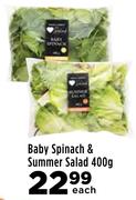 Baby Spinach & Summer Salad 400g- Each