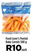 Food Lover's Peeled Baby Carrots-500g