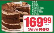 Spar Bakery Bar One, Caramel Treat, Peppermint Crisp Or Milky Bar Cake-Each