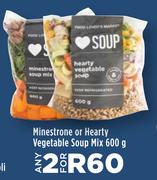 Minestrone Or Hearty Vegetable Soup Mix-For 2 x 600g