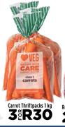 Carrot Thriftpacks-For 3 x 1Kg