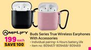 Amplify Buds Series True Wireless Earphones With Accessories-Each