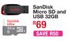 SanDisk Micro SD And USB 32GB