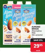 Almond Breeze Alternative Milk (All Variants)-1Ltr Each