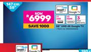 TCL 147cm (58") UHD 4K Google TV