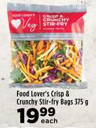 Food Lover's Crisp & Crunchy Stir-Fry Bags-375g Each