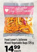 Food Lover's Julienne Mixed Vegetable Bags-375g Each