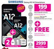 2 x Samsung Galaxy A12 4G Smartphone-On Red Flexi 125 + On Promo 65