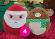 24cm Reindeer/Santa Plush-Each