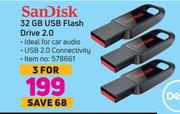 Sandisk 32GB USB Flash Drive 2.0-For 3