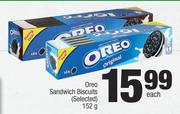 Oreo Sandwich Biscuits (Selected)-152g Each
