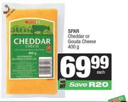 Spar Cheddar Or Gouda Cheese-400g Each
