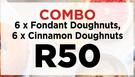 6 x Fondant Doughnuts, 6 x Cinnamon Doughnuts-Combo