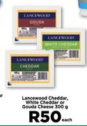 Lancewood Cheddar, White Cheddar Or Gouda Cheese-300g Each