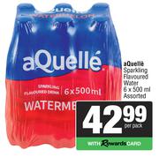 Aquelle Sparkling Flavoured Water Assorted-6 x 500ml Per Pack