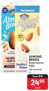 Almond Breeze Alternative Milk (All Variants)-1L Each