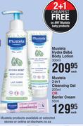 Mustela 2 In 1 Cleansing Gel 200ml Or Barrier Cream 50ml-Each