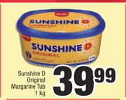 Sunshine D Original Margarine Tub-1Kg 