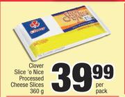 Clover Slice 'O Nice Processed Cheese Slices-360g Per Pack