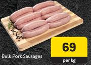 Bulk Pork Sausages-Per Kg