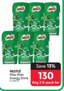 Nestle Milo Malt Energy Drink-For Any 2 x 6 x 200ml