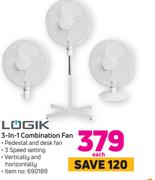 Logik 3 In 1 Combination Fan-Each