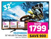 Telefunken 32" HD LED TV TLEDD-32HD