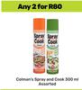 Colman Spray & Cook Assorted-For Any 2 x 300ml