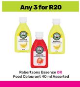 Robertsons Essence Or Food Colourant Assorted-For 3 x 40ml