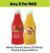Wimpy Tomato Sauce Or Wimpy Mustard Sauce-For Any 2 x 500ml