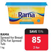 Rama Spread For Bread 37% Fat Spread Tub-For 2 x 1Kg
