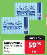 Cordon Bleu 70% Fat Spread Brick-For 3 x 500g