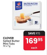 Clover Salted Butter Mini Tubs-72 x 7g Each