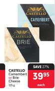 Castello Camembert Or Brie Cheese-125g Each
