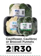 Cauliflower, Caulibroc Or Broccoli Punnets-For 2