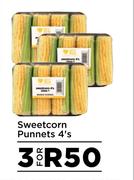Sweetcorn Punnets-For 3 x 4's Pack