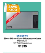 Samsung 32L Mirror Door Microwave Oven ME0113M