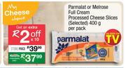Parmalat Or Melrose Full Cream Processed Cheese Slices-400g Per Pack