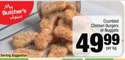 Crumbed Chicken Burgers Or Nuggets-Per Kg