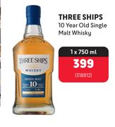 Three Ships 10 Year Old Single Malt Whisky 318812-1 x 750ml