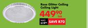 Rose Glitter Ceiling Light