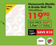 Honeycomb Marble A Grade Wall Tiles (250x400mm) - per m2