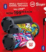 M Stuff Small Graffiti Barrel Speaker