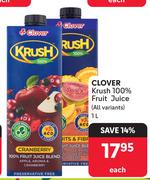 Clover Krush 100% Fruit Juice (All Variants)-1L