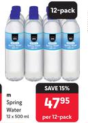 M Spring Water-12 x 500ml