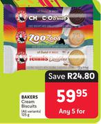 Bakers Cream Biscuits (All Variants)-For Any 5 x 125g