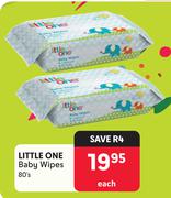 Little One Baby Wipes-80's Each