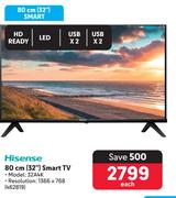 Hisense 32"(80cm) Smart TV 32A4K 462819-Each