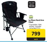 Campmaster Le Mans Hard Arm Chair