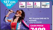 Samsung 50"(127cm) Crystal UHD 4K TV CU7000 